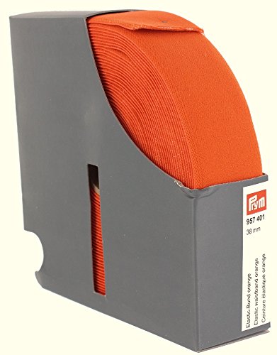 Prym 957401 Elastic-Bund 38 mm orange, 50Prozent PA 35Prozent EL 15Prozent PES von Prym