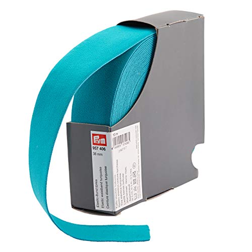 Prym 957406 Elastic-Bund 38 mm türkis, 50 Prozent PA 35 Prozent EL 15 Prozent PES Prym 957406 Elastic-Bund 38 mm türkis, 50 Prozent PA 35 Prozent EL 15 Prozent PES von Prym