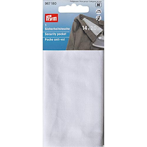 Prym 967180 Sicherheitstasche mit Reißverschluß, 14 x 20 cm, rohweiß, 100% Baumwolle, Weiß, 17 x 14 cm, 1 Stück Prym 967180 Sicherheitstasche mit Reißverschluß, 14 x 20 cm, rohweiß, 100% Baumwolle, Weiß, 17 x 14 cm, 1 Stück von Prym