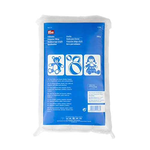 Prym 968210 Füllwatte, Polyester, Polyesterfüllung, weiß, 250g Prym 968210 Füllwatte, Polyester, Polyesterfüllung, weiß, 250g von Prym