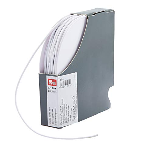 Prym 971200 Elastic-Kordel, weiß, 60% ED 40% PES, Ø 2,5 mm | 50 m Prym 971200 Elastic-Kordel, weiß, 60% ED 40% PES, Ø 2,5 mm | 50 m von Prym