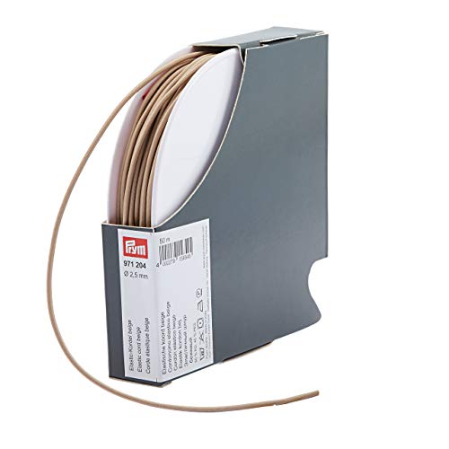 Prym 971204 Elastic-Kordel, beige, 60% ED 40% PES, Ø 2,5 mm | 50 m Prym 971204 Elastic-Kordel, beige, 60% ED 40% PES, Ø 2,5 mm | 50 m von Prym