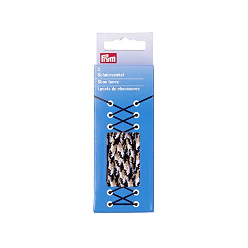 Prym 974941 Outdoor 5 x 1500 mm scharz Rundsenkel, Polyester, schwarz/weiß/beige, 5 mm x 150 cm von Prym