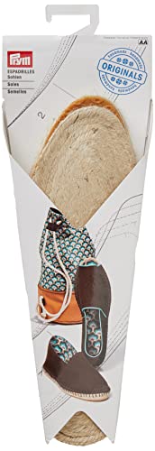 Prym 975200 Espadrilles-Sohlen Größe 36 Schuhsohle, Jute/Gummi, Natur, 26 x 10 x 2 cm von Prym