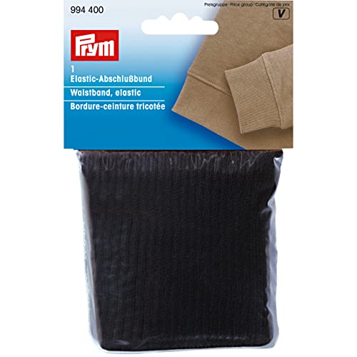 Prym schwarz 994400 Elastic-Abschlußbund, Polyester: 100%, On Size von Prym