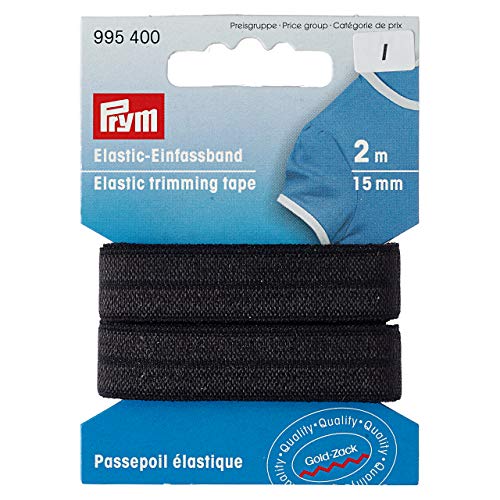 Prym 995400 Elastisches Einfaßband 15 mm schwarz, 86% PA 14% EL Prym 995400 Elastisches Einfaßband 15 mm schwarz, 86% PA 14% EL von Prym