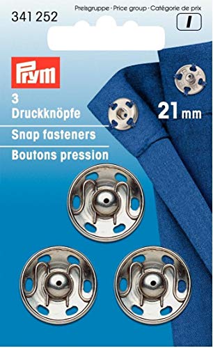 Prym Annäh MS silberfarbig 21 mm Druckknöpfe, Plastic, Silber, Durchmesser, 3 Prym Annäh MS silberfarbig 21 mm Druckknöpfe, Plastic, Silber, Durchmesser, 3 von Prym