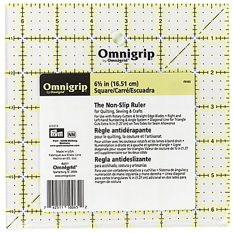 Prym Anti-Rutsch-Lineal "Omnigrip", in Inch-Einheit, Größe: 6,5 x 6,5 Inches Prym Anti-Rutsch-Lineal "Omnigrip", in Inch-Einheit, Größe: 6,5 x 6,5 Inches von Prym