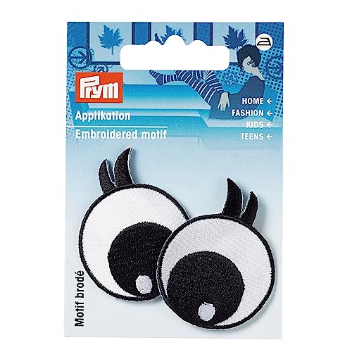 Prym Applikation Augen schwarz/weiß mit Wimpern, Groß Prym Applikation Augen schwarz/weiß mit Wimpern, Groß von Prym