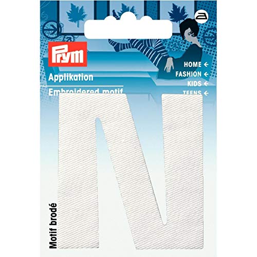 Prym Applikation Buchstabe N weiß, one Size von Prym