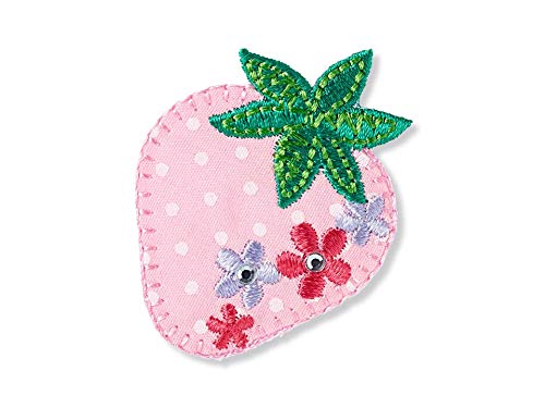 Prym Applikation Erdbeere rosa mit Blumen, Mittel Prym Applikation Erdbeere rosa mit Blumen, Mittel von Prym