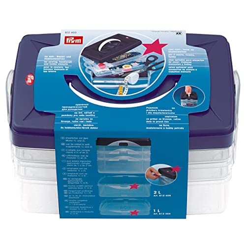 Prym Multi Click Basismodell, Kunststoff, transparent/pflaumenblau, 24 x 16.5 x 14 cm von Prym