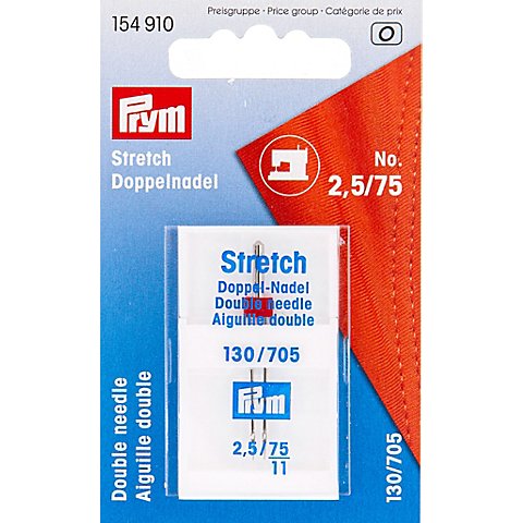 Prym Doppelnadel "Stretch", Stärke: 75, Nadelabstand: 2,5 mm Prym Doppelnadel "Stretch", Stärke: 75, Nadelabstand: 2,5 mm von Prym