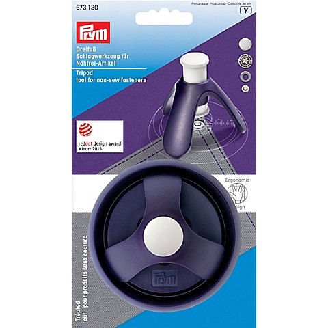 Prym Dreifuß Schlagwerkzeug für Nähfrei-Artikel, ergonomisch von Prym