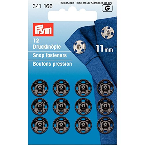 Prym Druckknöpfe, Metal, Schwarz, 11 mm Durchmesser Prym Druckknöpfe, Metal, Schwarz, 11 mm Durchmesser von Prym
