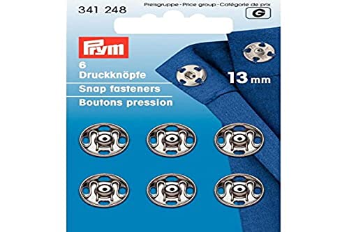 Prym Druckknöpfe, Metal, Silber, 13 mm Durchmesser Prym Druckknöpfe, Metal, Silber, 13 mm Durchmesser von Prym