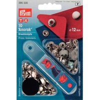 Druckknöpfe Anorak silber 12mm 10 Stück von Prym