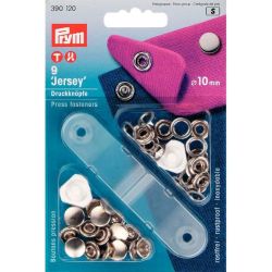 Druckknöpfe Jersey silber 10mm 9 Stück von Prym