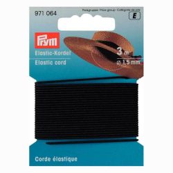 Elastic Kordel Gummi schwarz 1,5mm 3m von Prym