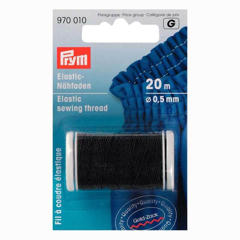 Elastic Nähfaden schwarz 0,5mm 20m von Prym