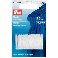 Elastic-Nähfaden weiß 0,5mm 20m von Prym