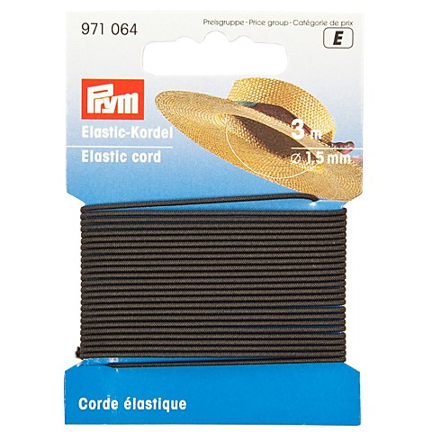 Prym Elastik-Kordel, schwarz, Stärke: 1,5 mm, Länge: 3 m Prym Elastik-Kordel, schwarz, Stärke: 1,5 mm, Länge: 3 m von Prym