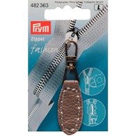 Prym 482363-1 Fashion Zipper Puller Kunstleder, Leather, Taupe, On Size von Prym