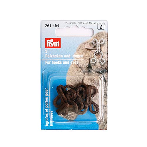 Prym braun 261454 Pelzhaken und Augen ST, Plastic, 25,2x18, 22,4x18,1mm von Prym