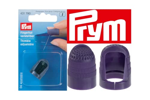 Prym 431790 Fingerhut verstellbar, plactis, violett, pflaumenblau, 1 Stück von Prym