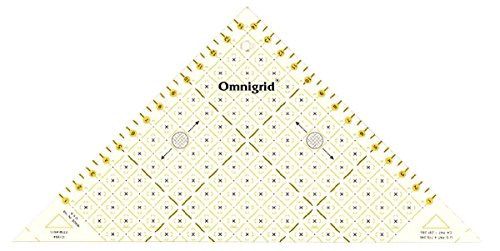 Prym Flottes Dreieck 1/2 Quadrat cm Omnigrid Lineal, Kunststoff, transparent von Prym