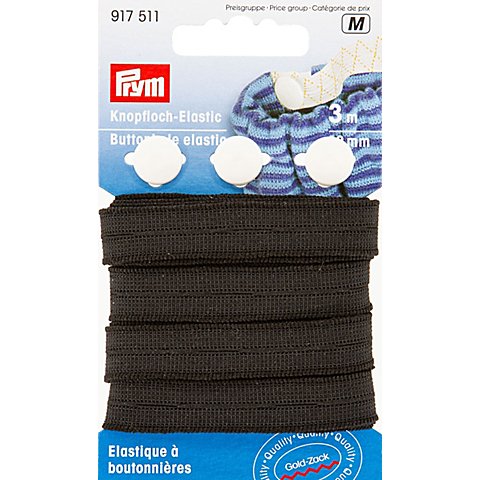 Prym Gold-Zack Gummiband "Knopfloch-Elastik", Breite: 12 mm, Länge: 3 m Prym Gold-Zack Gummiband "Knopfloch-Elastik", Breite: 12 mm, Länge: 3 m von Prym