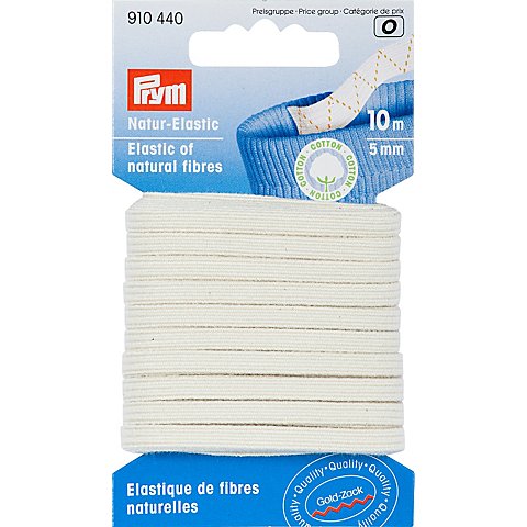 Prym Gold-Zack Gummiband "Natur-Elastic" mit Baumwolle, Breite: 5 mm, Länge: 10 m Prym Gold-Zack Gummiband "Natur-Elastic" mit Baumwolle, Breite: 5 mm, Länge: 10 m von Prym