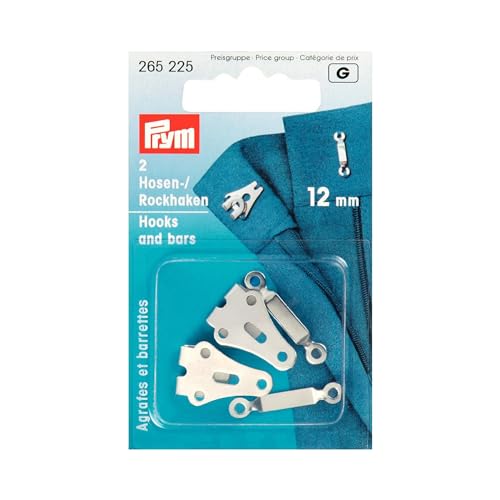 Prym Haken, Plastic, Silber, 12 mm Größe, 2 Prym Haken, Plastic, Silber, 12 mm Größe, 2 von Prym