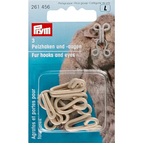 Prym Haken und Auge, Plastic, Beige, Eine Grösse, 3 Prym Haken und Auge, Plastic, Beige, Eine Grösse, 3 von Prym
