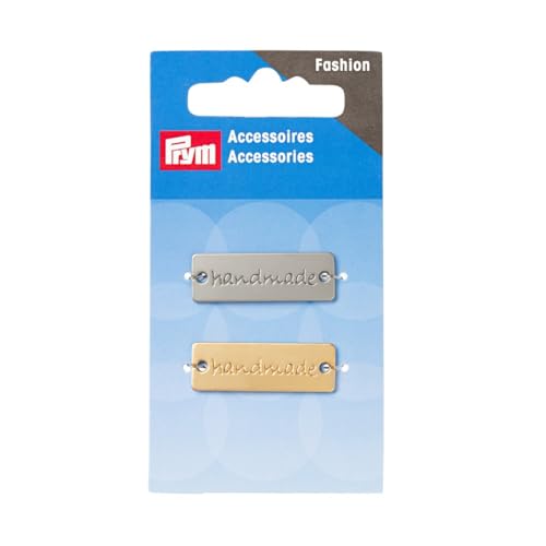 Prym "" Handmade Aufnäher Tabs/Charms, Metall, Silber/Gold, 2-teilig Prym "" Handmade Aufnäher Tabs/Charms, Metall, Silber/Gold, 2-teilig von Prym