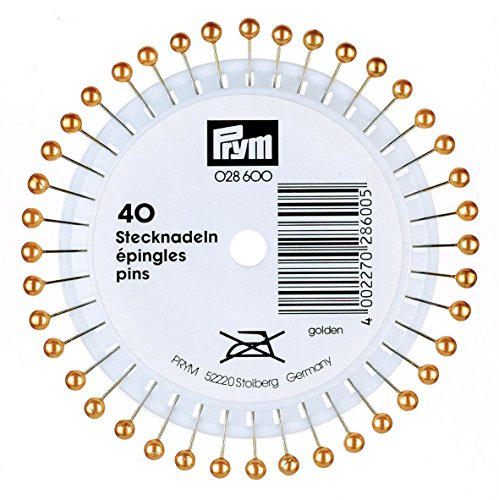 Prym Headpins, Kunststoffkopf, Perle, Stahl, Gold, goldfarbig, 40 Stück Prym Headpins, Kunststoffkopf, Perle, Stahl, Gold, goldfarbig, 40 Stück von Prym