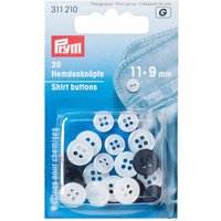 Hemdenknöpfe perlmutt-anthrazit 11mm und 9mm 30 Stück von Prym