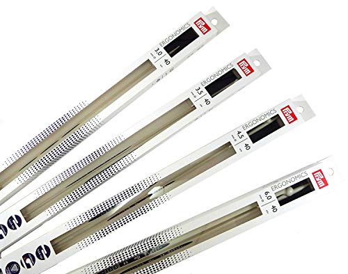 Prym 190410 Jackenstricknadeln Ergonomics 40 cm 7,00 mm, Alabasterweiß von Prym