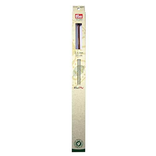 Prym Jackenstricknadeln Natural farbig 35 cm 2,50 mm Jackenstricknadel, Holz, Mehrfarbig, 2,5 mm von Prym