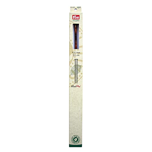 Prym Jackenstricknadeln Natural farbig 35 cm 4,50 mm Jackenstricknadel, Holz, Mehrfarbig, 4,5 mm von Prym