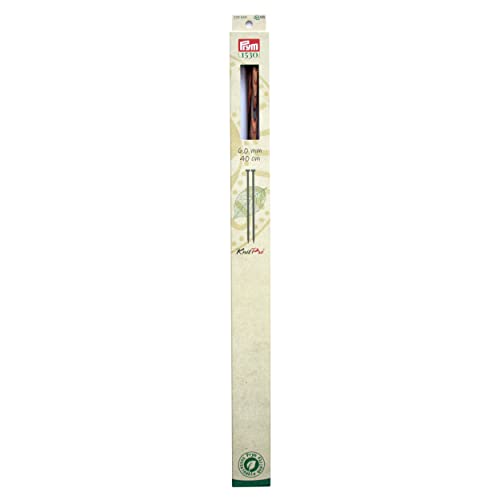 Prym Jackenstricknadeln Natural farbig 40 cm 6,00 mm Jackenstricknadel, Holz, Mehrfarbig, 6 mm von Prym