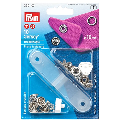 Prym Jersey-Druckknöpfe, Größe: 10 mm Ø, Inhalt: 10 Stück Prym Jersey-Druckknöpfe, Größe: 10 mm Ø, Inhalt: 10 Stück von Prym