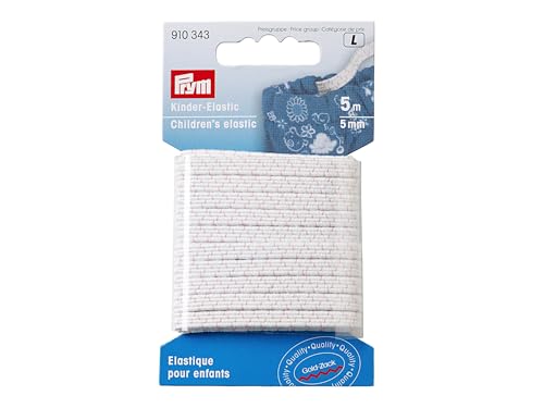 Prym Elastic, White, 5 mm, weiß, 5 m von Prym