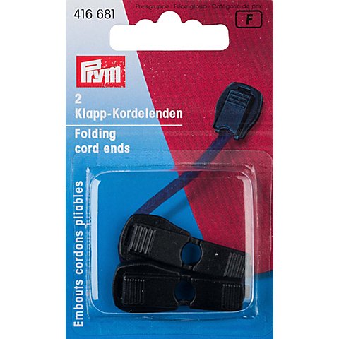 Prym Klapp-Kordelenden, schwarz, 2 Stück Prym Klapp-Kordelenden, schwarz, 2 Stück von Prym