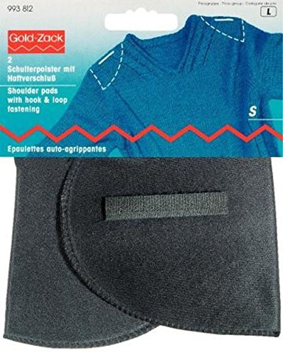 Prym schwarz 993812 Schulterpolster Halbmond Haftverschluß PA S, Polyester, S 125 x 100 x 12 mm, 2 Stück, 2 von Prym