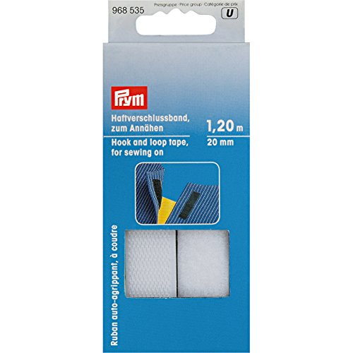 Prym weiß 968535 Haftverschlussband zum Annähen 20 mm, 100% Polyamide, 2.8 x 9 x 0.48 cm Prym weiß 968535 Haftverschlussband zum Annähen 20 mm, 100% Polyamide, 2.8 x 9 x 0.48 cm von Prym