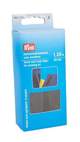 Prym schwarz 968536 Haftverschlussband zum Annähen 20 mm, Polyester, 14 x 9 x 2.4 cm von Prym