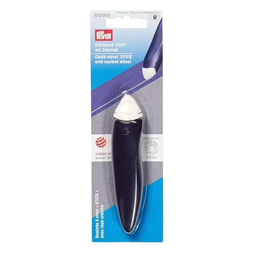 Prym Kreiderad Stift Ergonomics, Kunststoff, pflaumenblau, weiß, 25 mm von Prym