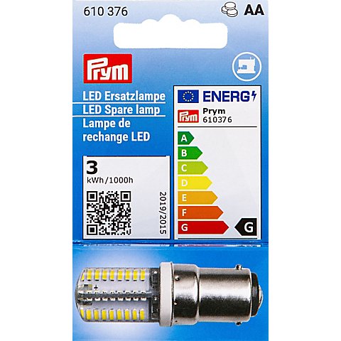 Prym LED Ersatzlampe für Nähmaschine, mit Bajonettfassung B15d Prym LED Ersatzlampe für Nähmaschine, mit Bajonettfassung B15d von Prym