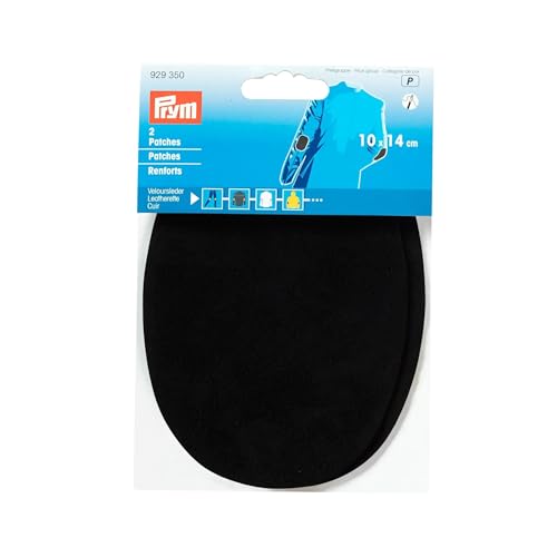 Prym Leather Elbow Black Leder-Patch, schwarz, 2 von Prym